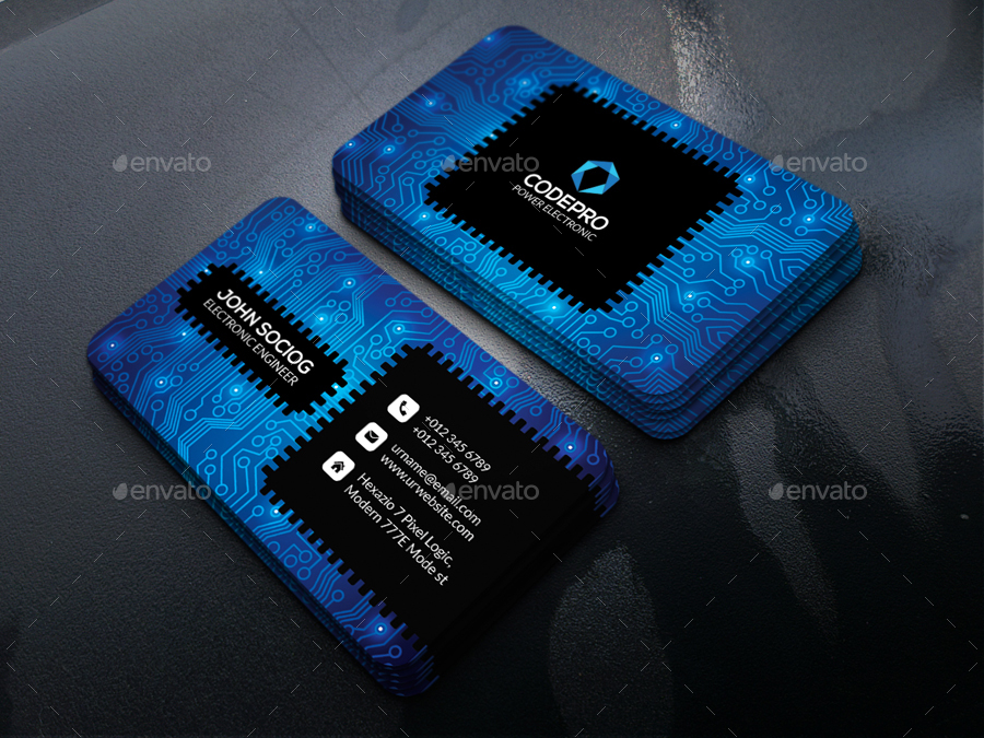 Electronic Business Card by axnorpix GraphicRiver